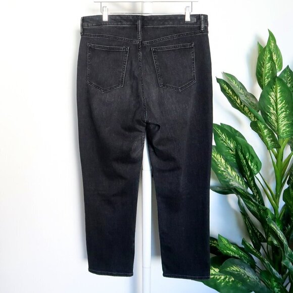 Ralph Lauren Black High Rise Jeans With Glitter Hem Size 14 - Picture 2 of 6